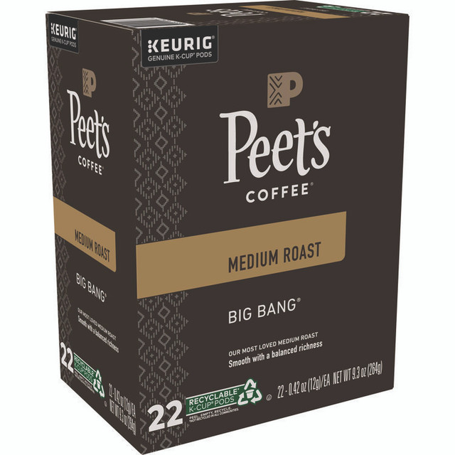 KEURIG DR PEPPER Green Mountain Coffee® 6664 Peet's Big Bang K-Cup, Big Bang, K-Cup, 22/Box