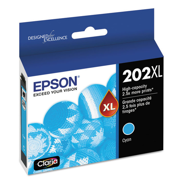EPSON AMERICA, INC. T202XL220S T202XL220-S (202XL) Claria High-Yield Ink, 470 Page-Yield, Cyan
