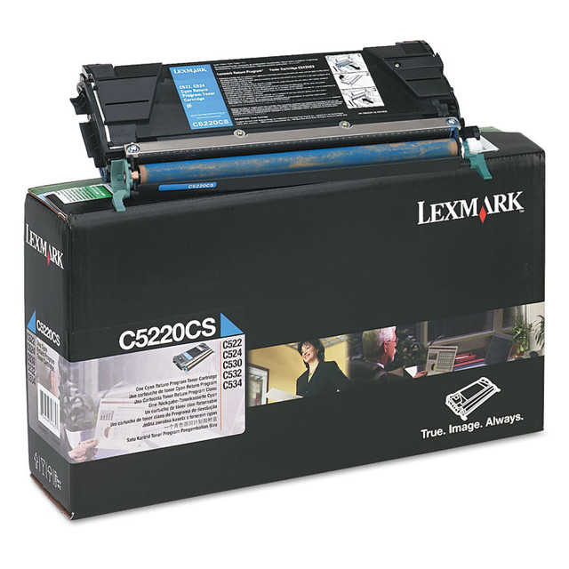 LEXMARK INT'L, INC. C5220CS C5220CS Return Program Toner, 3,000 Page-Yield, Cyan