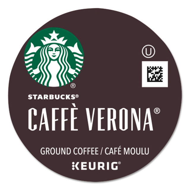 STARBUCKS COFFEE COMPANY 011111160CT Caffe Verona Coffee K-Cups Pack, 24/Box, 4 Boxes/Carton