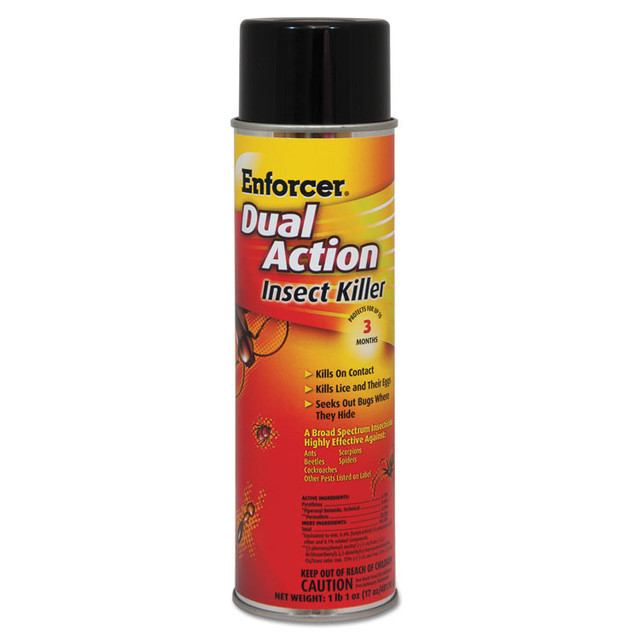 ZEP INC. Enforcer® 1047651 Dual Action Insect Killer, For Flying/Crawling Insects, 17 oz Aerosol Spray, 12/Carton
