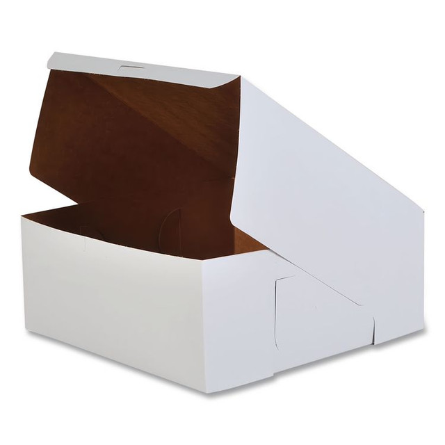 SOUTHERN CHAMPION TRAY SCT® 0989 White One-Piece Non-Window Bakery Boxes, 12 x 12 x 6, White, Paper, 50/Carton