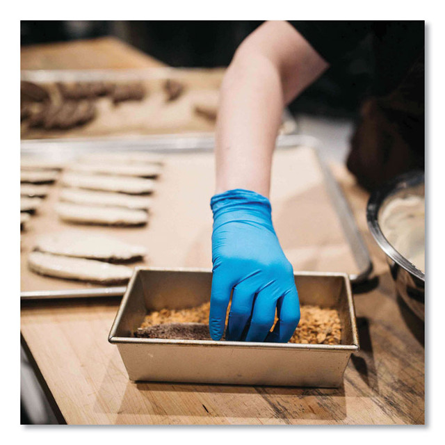 AMMEX CORPORATION X3® by X348100 Industrial Nitrile Gloves, Powder-Free, X-Large, 3 mil Thick, 9.5" Long, Blue, 100/Box, 10 Boxes/Carton