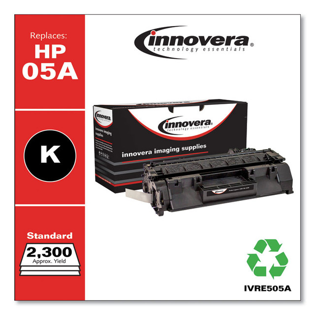 INNOVERA E505A Remanufactured Black Toner, Replacement for 05A (CE505A), 2,300 Page-Yield