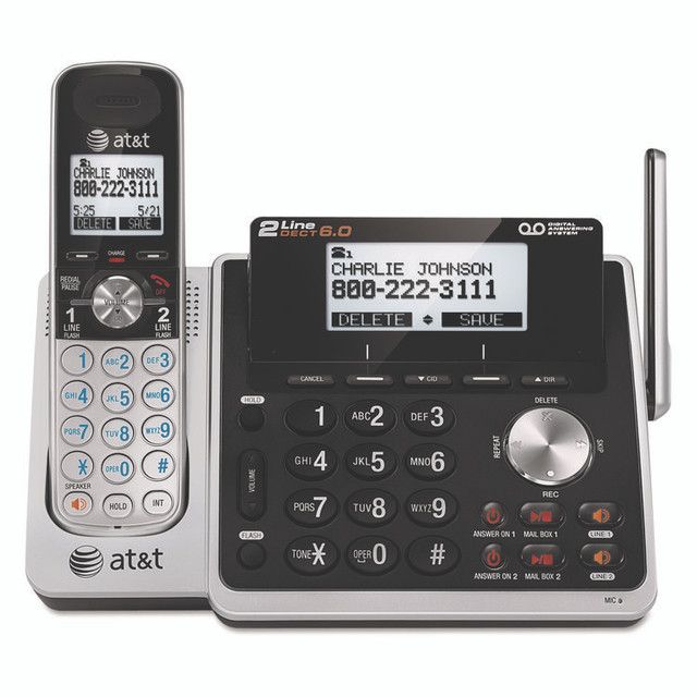 VTECH COMMUNICATIONS AT&T® TL88102 TL88102 Cordless Digital Answering System, Base and Handset