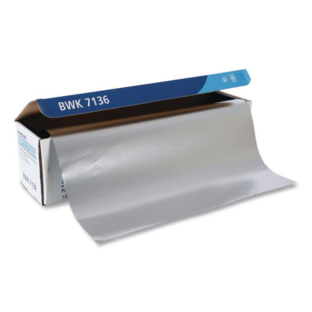 BOARDWALK 7136 Heavy-Duty Aluminum Foil Roll, 87 Gauge, 18" x 1,000 ft