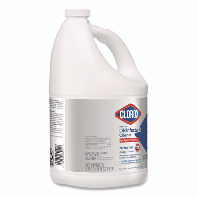 CLOROX SALES CO. 60091 Turbo Pro Disinfectant Cleaner for Sprayer Devices, 121 oz Bottle, 3/Carton