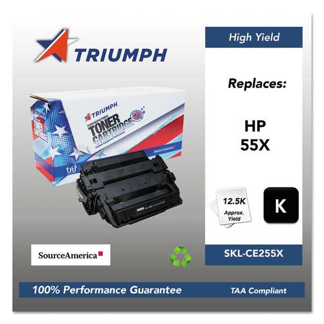 TRI INDUSTRIES NFP Triumph™ CE255X 751000NSH1098 Remanufactured CE255X (55X) High-Yield Toner, 12,500 Page-Yield, Black