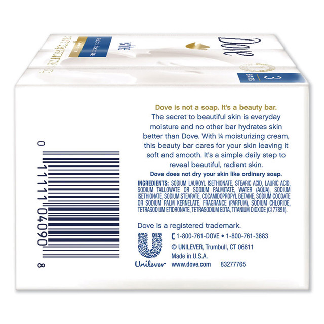 UNILEVER Dove® 04090CT White Beauty Bar, Light Scent, 3.17 oz, 12/Carton