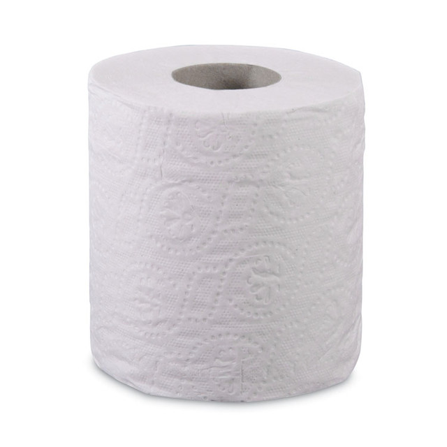 BOARDWALK 6180 Two-Ply Toilet Tissue, Septic Safe, White, 125 ft Roll Length, 500 Sheets/Roll, 96 Rolls/Carton