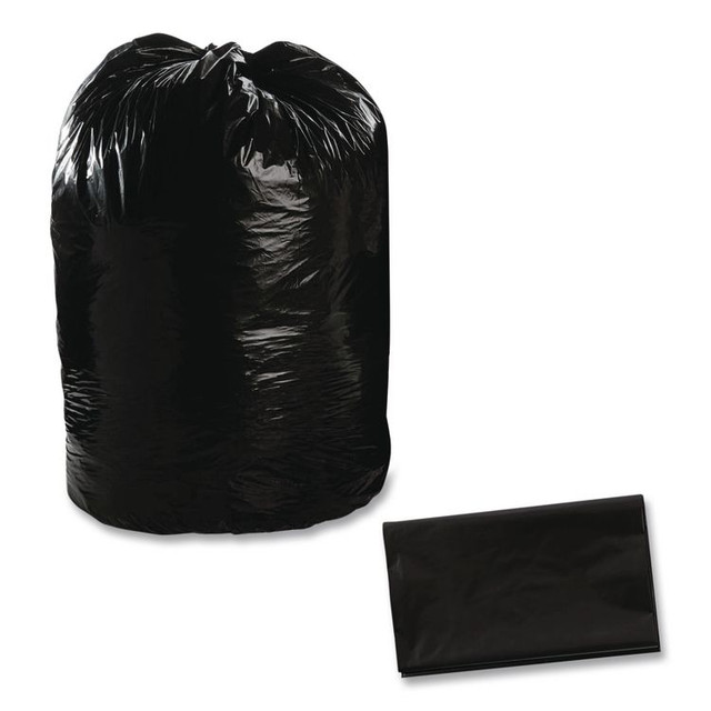 STOUT by Envision™ T3658B15 Total Recycled Content Plastic Trash Bags, 60 gal, 1.5 mil, 36" x 58", Black/Brown, 100/Carton