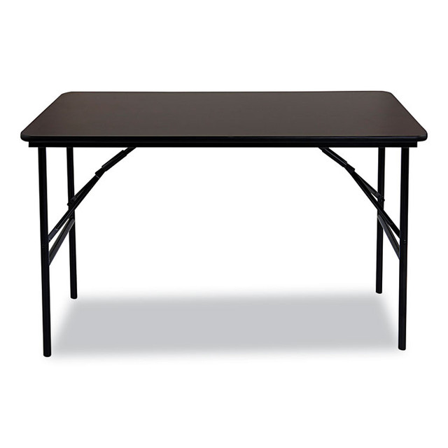 ICEBERG ENTERPRISES 55304 OfficeWorks Classic Wood-Laminate Folding Table, Straight Legs, Rectangular, 48" x 24" x 29", Walnut