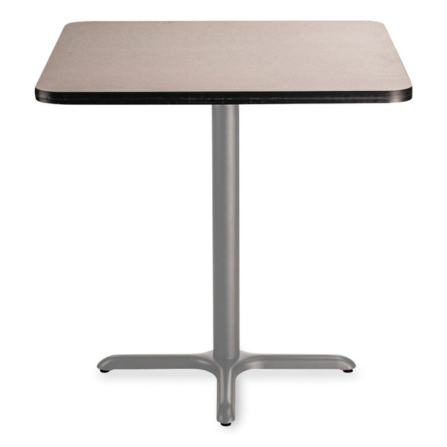 NATIONAL PUBLIC SEATING NPS® CG33636XC1GY Cafe Table, 36w x 36d x 36h, Square Top/X-Base, Gray Nebula Top, Gray Base