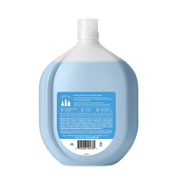 METHOD PRODUCTS INC. 328105 Gel Hand Wash Refill Tub, Sea Minerals, 34 oz Tub