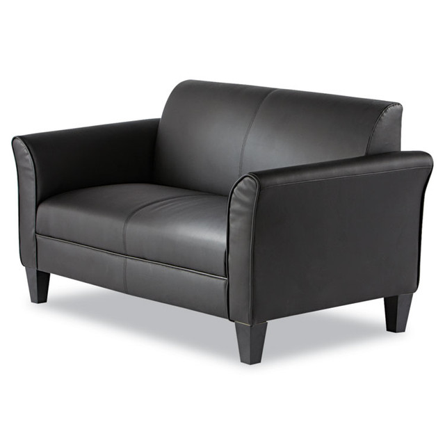 ALERA RL22LS10B Alera Reception Lounge Sofa Series, Two-Cushion Loveseat, 55.5" x 31.5" x 33.07", Black