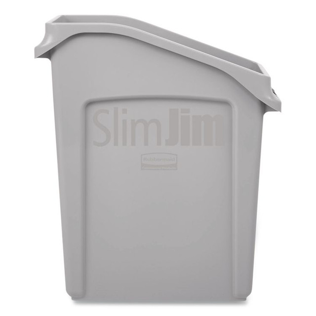 RUBBERMAID COMMERCIAL PROD. 2026695 Slim Jim Under-Counter Container, 13 gal, Polyethylene, Gray