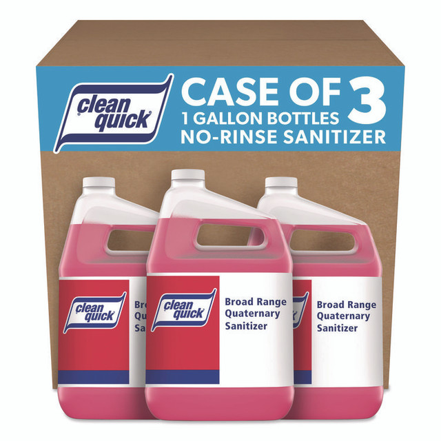 PROCTER & GAMBLE Clean Quick® 07535 Broad Range Quaternary Sanitizer, Sweet Scent, 1 gal Bottle, 3/Carton