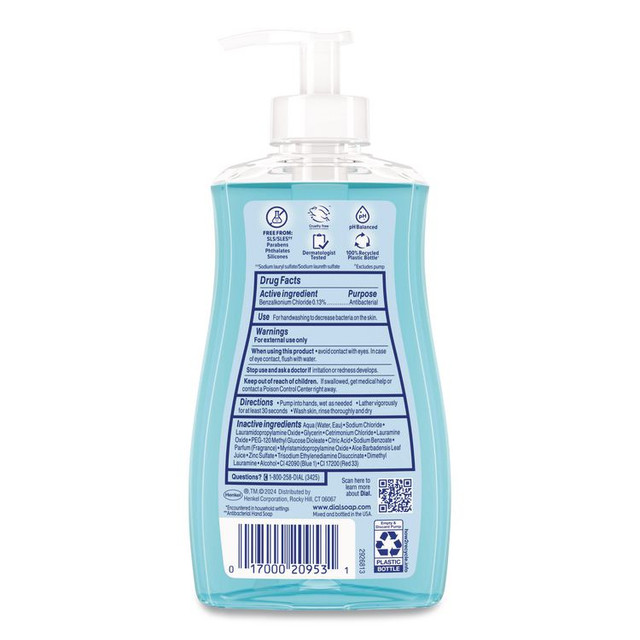DIAL PROFESSIONAL 20952 Antibacterial Liquid Hand Soap, Spring Water Scent, 11 oz, 12/Carton