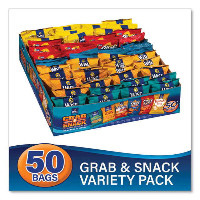 WISE FOODS 22002063 Grab and Snack Variety Pack, Assorted Flavors, 50/Pack