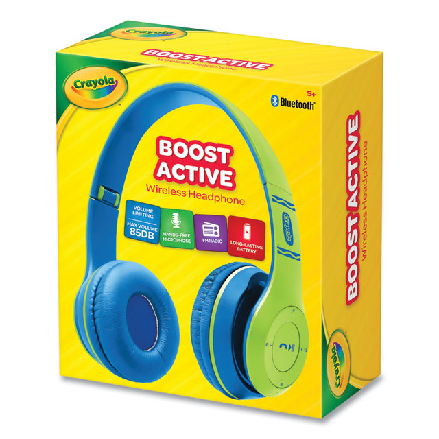 BINNEY & SMITH / CRAYOLA CHPBT348GRN Boost Active Wireless Headphones, Green/Blue