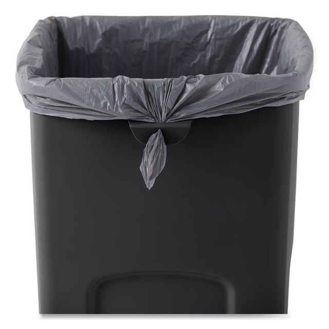 RUBBERMAID COMMERCIAL PROD. 356988BK Untouchable Square Waste Receptacle, 23 gal, Plastic, Black