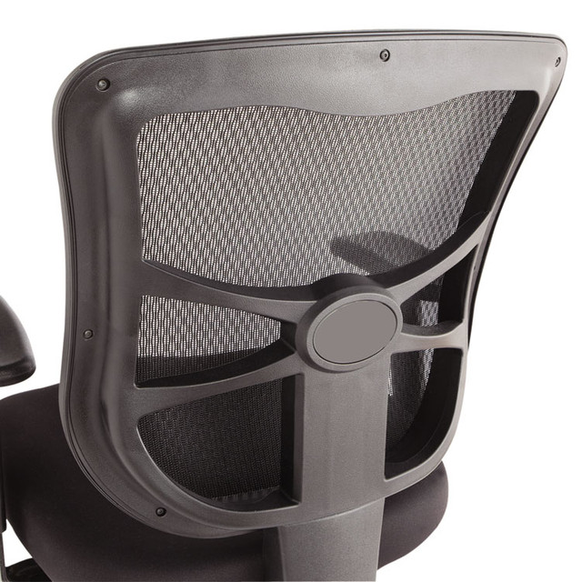ALERA EL42ME10B Alera Elusion Series Mesh Mid-Back Multifunction Chair, Prem Fabric, Supports Up to 275 lb, 17.7" to 21.4" Seat Height, Black
