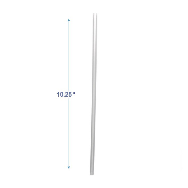 BOARDWALK JSTW1025CLR Wrapped Giant Straws, 10.25", Polypropylene, Clear, 100/Pack, 10 Packs/Carton