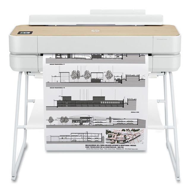 HEWLETT PACKARD SUPPLIES HP 5HB12A DesignJet Studio 24" Wood Large-Format Wireless Plotter Printer