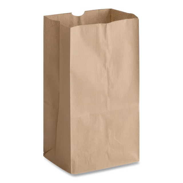 ROSS & WALLACE PAPER PRODUCTS, INC. GK25S-500 Grocery Paper Bags, 25# Squat Size, 40# Basis Weight, 8.25" x 5.25" x 16.13", Kraft, 500/Bundle