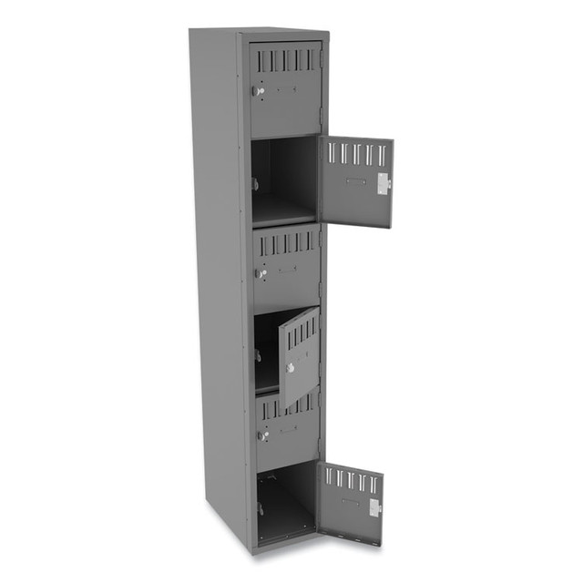 TENNSCO BS6121812AMG Box Compartments, Single Stack, 12w x 18d x 72h, Medium Gray