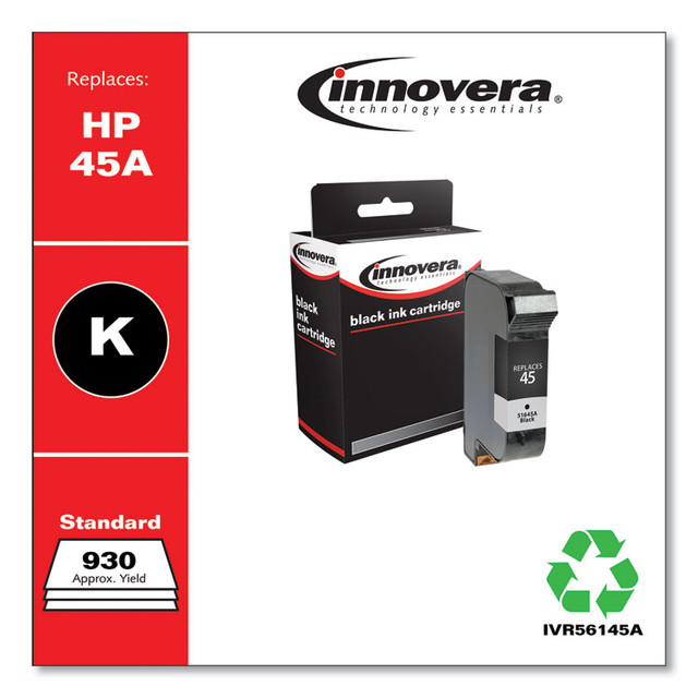 INNOVERA 56145A Remanufactured Black Ink, Replacement for 45A (51645A), 930 Page-Yield