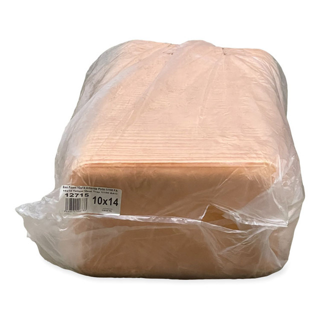 GEN 1014YEL Meat Trays, 13.81 x 9.25 x 2.7, Yellow, Foam, 100/Carton