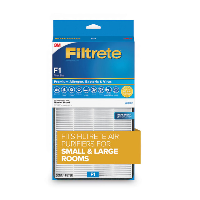 3M/COMMERCIAL TAPE DIV. Filtrete™ FAPFF1N4 Premium True HEPA Room Air Purifier Filter, 7.3 x 13.86, 4/Carton