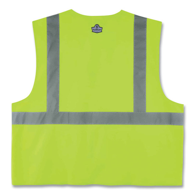 TENACIOUS HOLDINGS, INC. ergodyne® 21189 GloWear 8225HL Class 2 Standard Solid Hook and Loop Vest, Polyester, Lime, 4X-Large/5X-Large