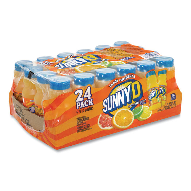 SUNNY DELIGHT BEVERAGES CO. 90000121 Tangy Original Orange Flavored Citrus Punch, 6.75 oz Bottle, 24/Carton