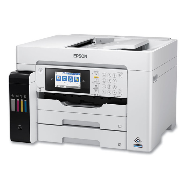 EPSON AMERICA, INC. C11CH71203 WorkForce ST-C8090 Supertank Color MFC Printer, Copy/Fax/Print/Scan