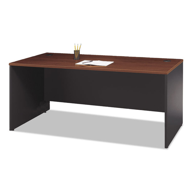 BUSH INDUSTRIES WC24436 Series C Collection Desk Shell, 71.13" x 29.38" x 29.88", Hansen Cherry/Graphite Gray