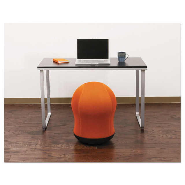 SAFCO PRODUCTS 4760OR Zenergy Swivel Ball Chair, Backless, Supports Up to 250 lb, Orange Seat, Black Base