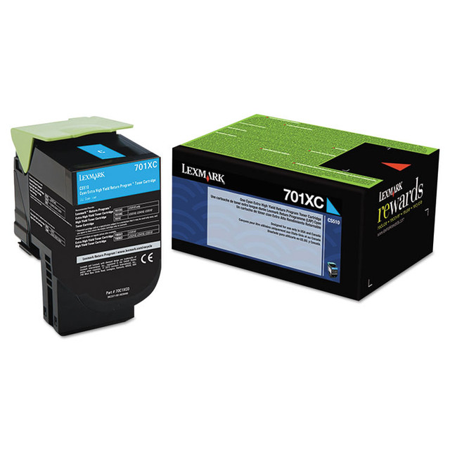 LEXMARK INT'L, INC. 70C1XC0 70C1XC0 Return Program Extra High-Yield Toner, 4,000 Page-Yield, Cyan