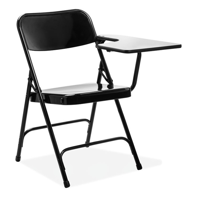 NATIONAL PUBLIC SEATING NPS® 5210L 5200 Series Left-Side Tablet-Arm Folding Chair, Supports 480 lb, 17.25" Seat Height, Black, 2/Carton