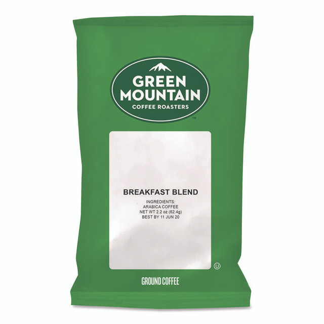 KEURIG DR PEPPER Green Mountain Coffee® 4432 Breakfast Blend Coffee Fraction Packs, 2.2 oz, 100/Carton