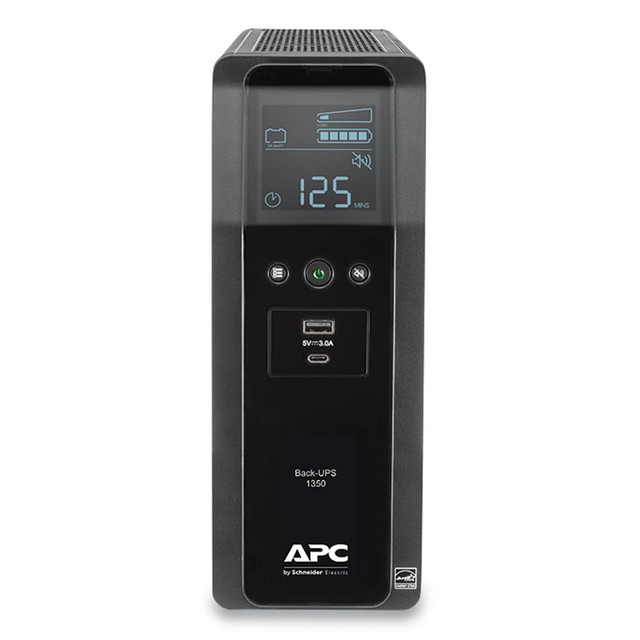 AMERICAN POWER CONVERSION APC® BN1350M2 BN1350M2 Back-UPS PRO BN Series Battery Backup System, 10 Outlets, 1,350 VA, 1,080 J