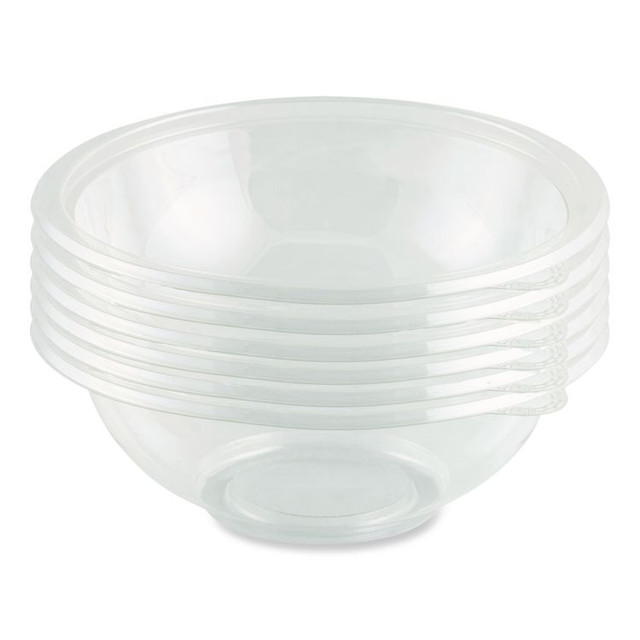 ANCHOR PACKAGING 4400246 Crystal Classics Bowl, 24 oz, 7" Diameter x 2.56" h, Clear, Plastic, 150/Carton
