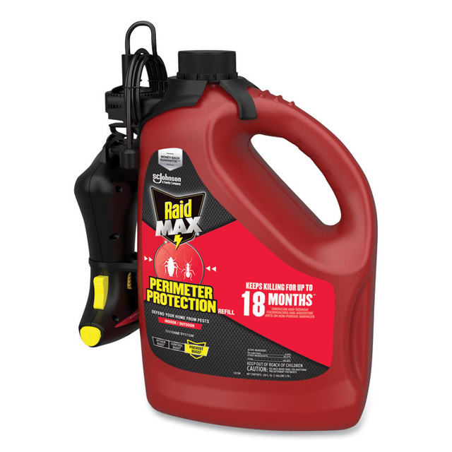 SC JOHNSON Raid® 377224 MAX Perimeter Protection, 128 oz Bottle Refill, 4/Carton