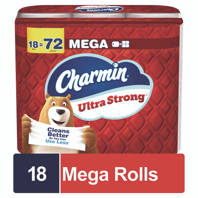 PROCTER & GAMBLE Charmin® 11105 Ultra Strong Bathroom Tissue, Septic Safe, 2-Ply, White, 220 Sheets/Roll, 18 Rolls/Pack