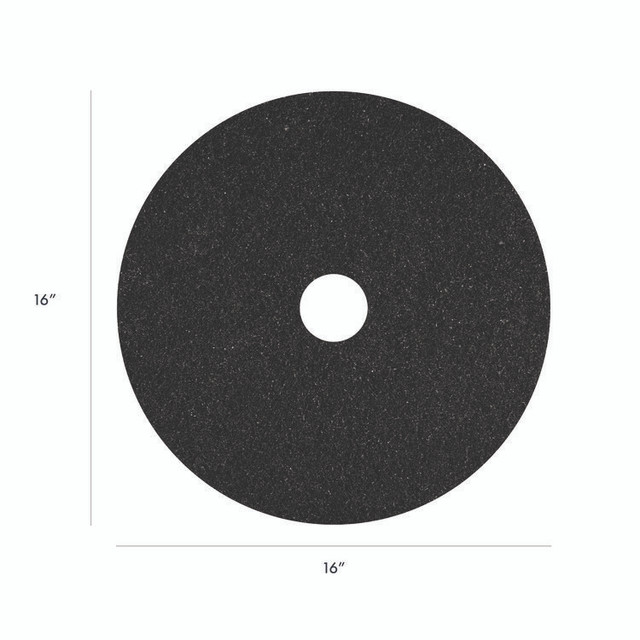 AMERICO MANUFACTURING CO 400116 Stripping Pad, 16" Diameter, Black, 5/Carton