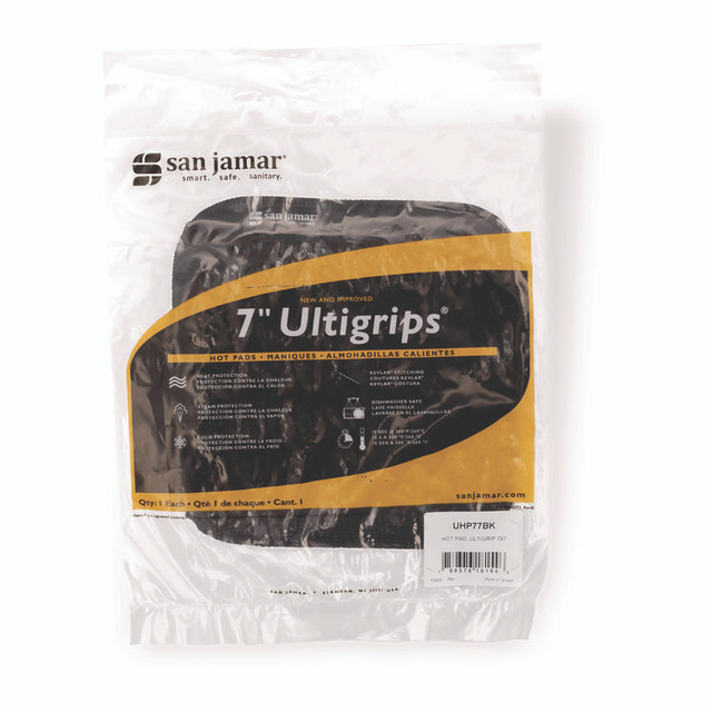 CFS BRANDS San Jamar® UHP77BK Ultigrip Hot Pad, 11.5", Neoprene, Black