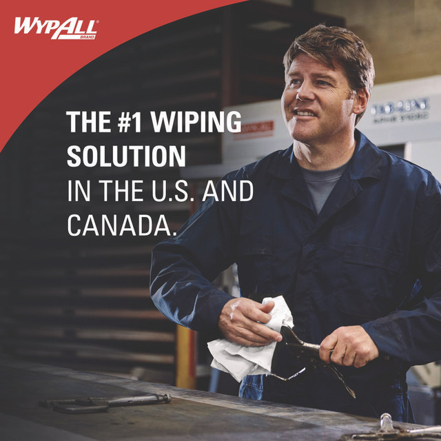KIMBERLY-CLARK PROFESSIONAL WypAll® 54481EA Hydrogen Peroxide Disinfecting Wipes, 1-Ply, 7 x 5.75, Fresh Scent, White, 185 Wipes/Canister