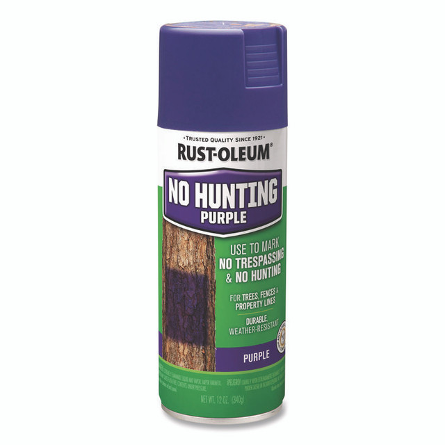 RUST-OLEUM CORPORATION 270970CT Specialty No Hunting Purple Spray Paint, Flat No Hunting Purple, 12 oz Aerosol Can, 6/Carton
