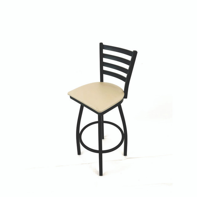 JMC FURNITURE BBBVSTAU Boggs Series Barstool, Supports Up to 300 lb, 30.5" Seat Height, Taupe Seat, Black Back, Black Base